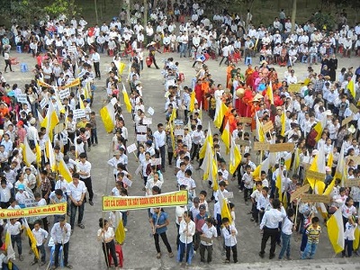 Biểu tình của Giáo dân Nghệ An ngày 18/5/2014